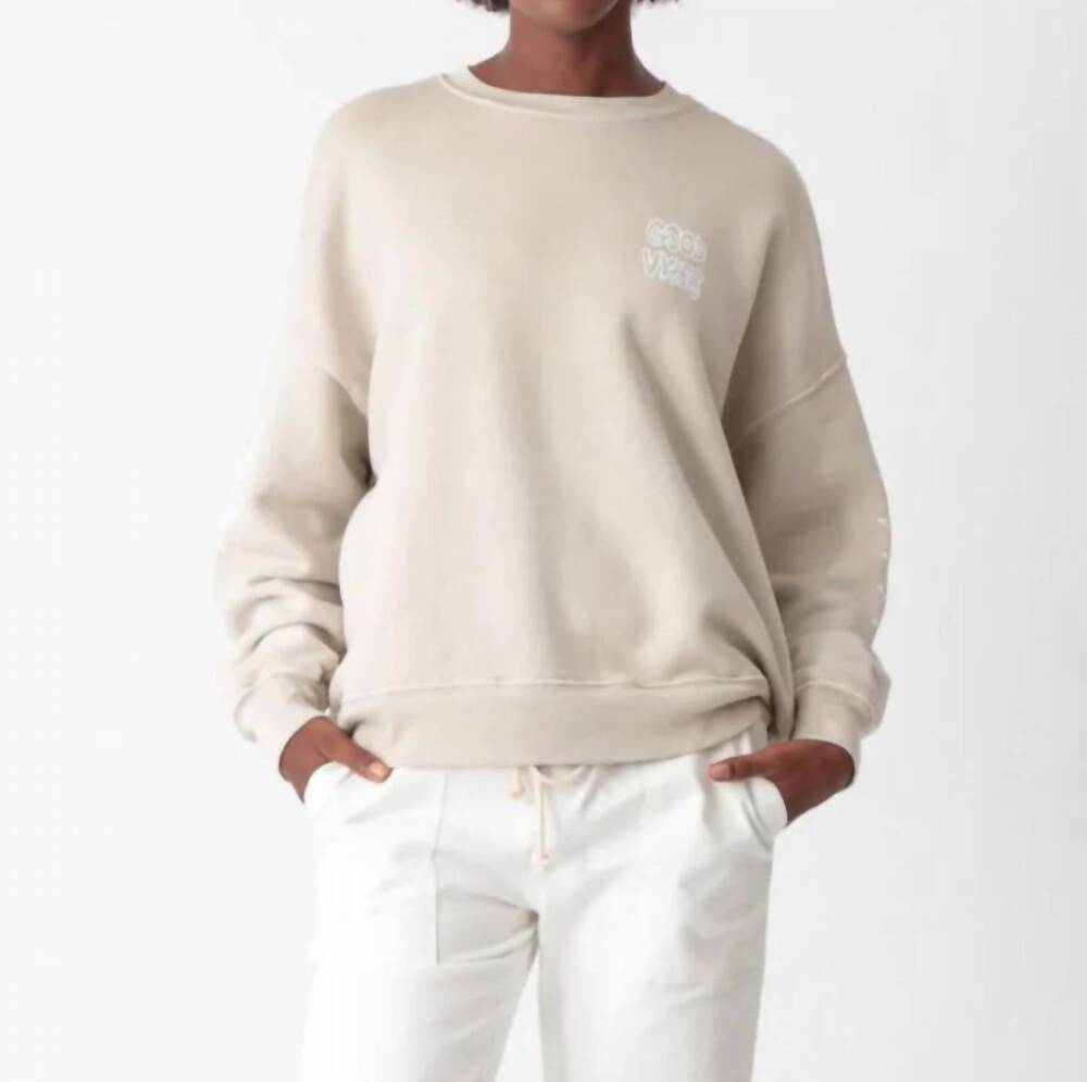 NEW ELECTRIC & ROSE atlas vintage sweatshirt in sand